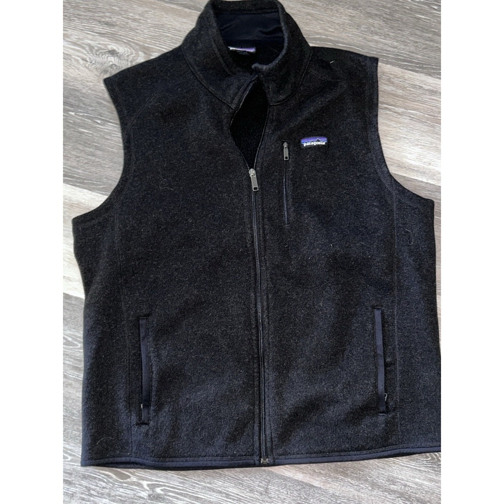 Patagonia Better Sweater Vest Mens XL Charcoal Black Fleece Full Zip Outdoor